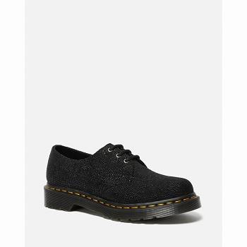 Dr Martens Női 1461 Glitter Oxford Cipő Fekete